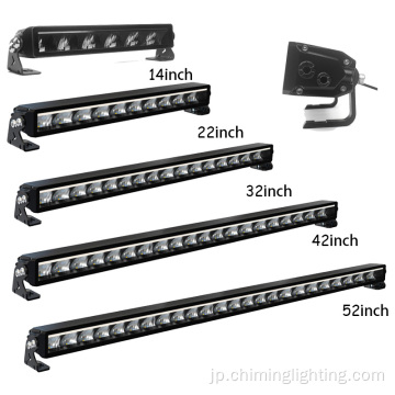 ホワイトポジションライト付きハイパワーシングルロウLEDライトバー14 &quot;22&quot; 32 &quot;42&quot; 52 &quot;オフロードのLEDライトバー